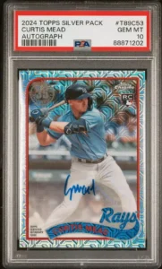 2024 Topps Silver Pack Curtis Mead RC Auto of 299 PSA 10